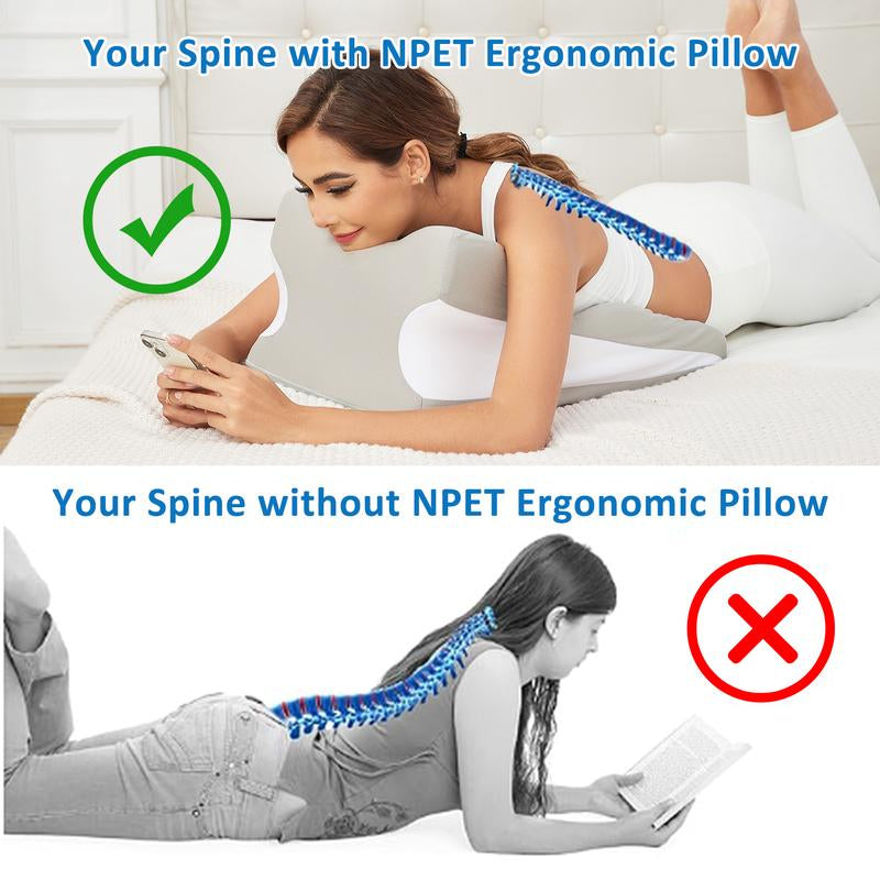 Ergonomic Wedge Pillow for Back, Neck & Leg Support – Soft, Versatile Design for Reading, Relaxation & Massage