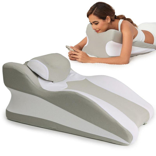 Ergonomic Wedge Pillow for Back, Neck & Leg Support – Soft, Versatile Design for Reading, Relaxation & Massage