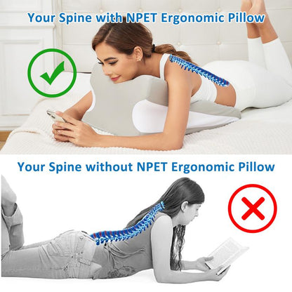 Ergonomic Wedge Pillow for Back, Neck & Leg Support – Soft, Versatile Design for Reading, Relaxation & Massage