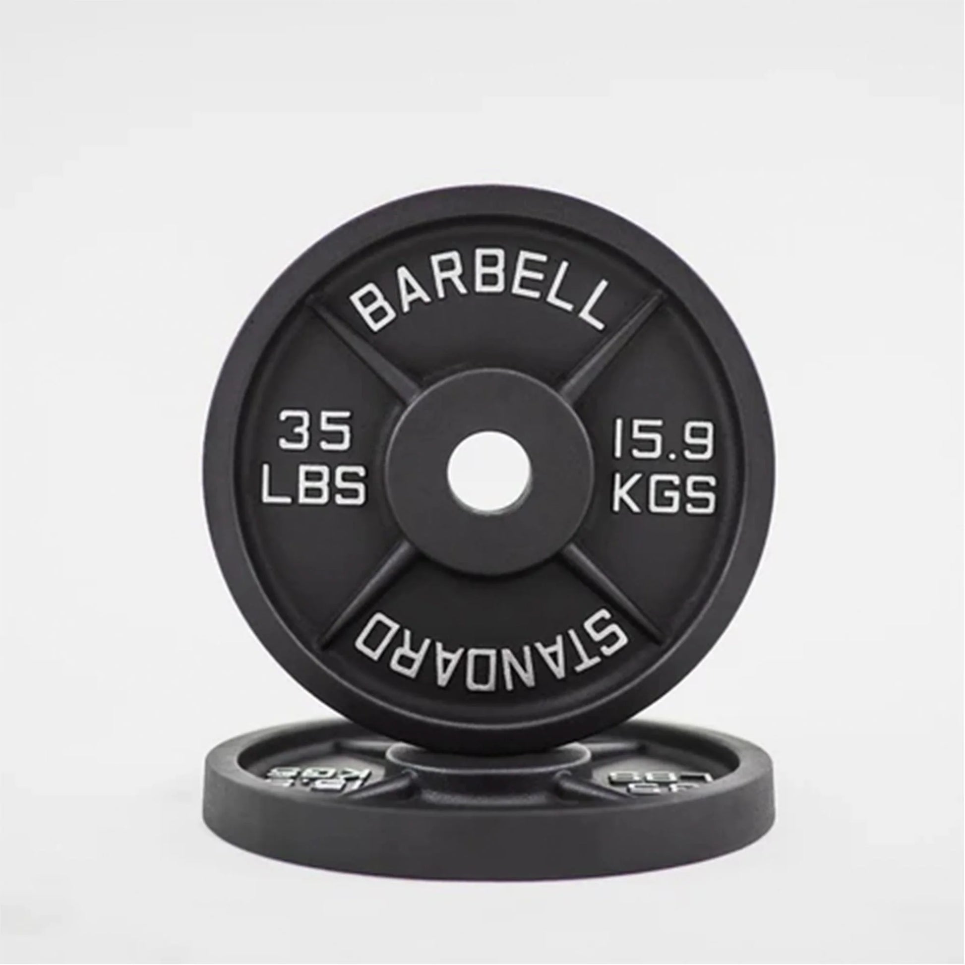 2'' Old School Single-Sided Black Iron Weight Plates (240 LB)
